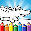 Easy coloring book for kids