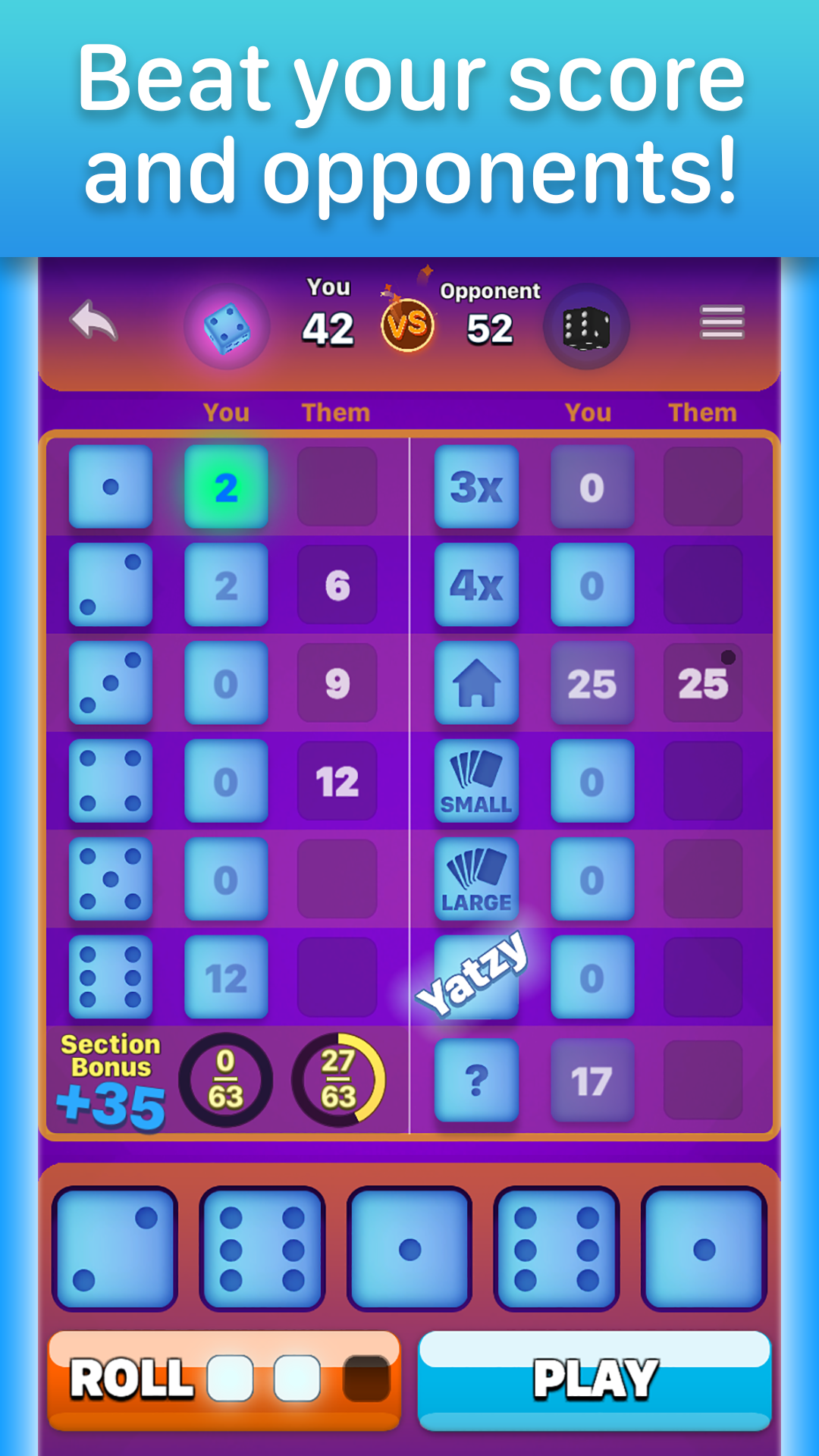 Play Yatzy: Dice Game Online Online