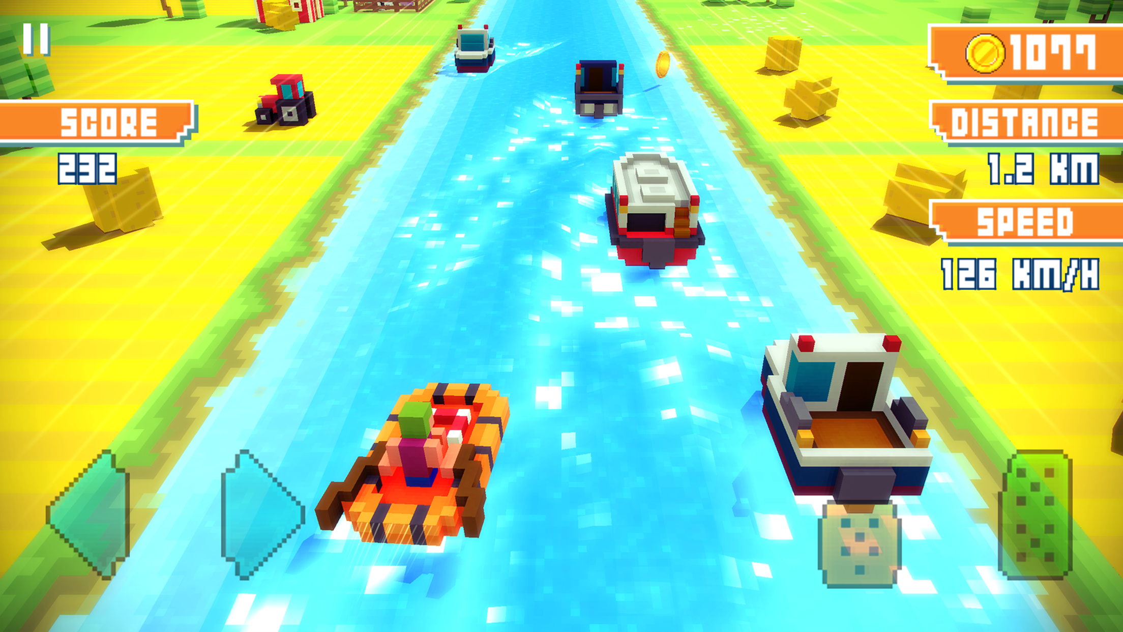 Скачайте и играйте в Blocky Highway: Traffic Racing на ПК или Mac (Эмулятор)