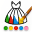 Glitter dress coloring and dra