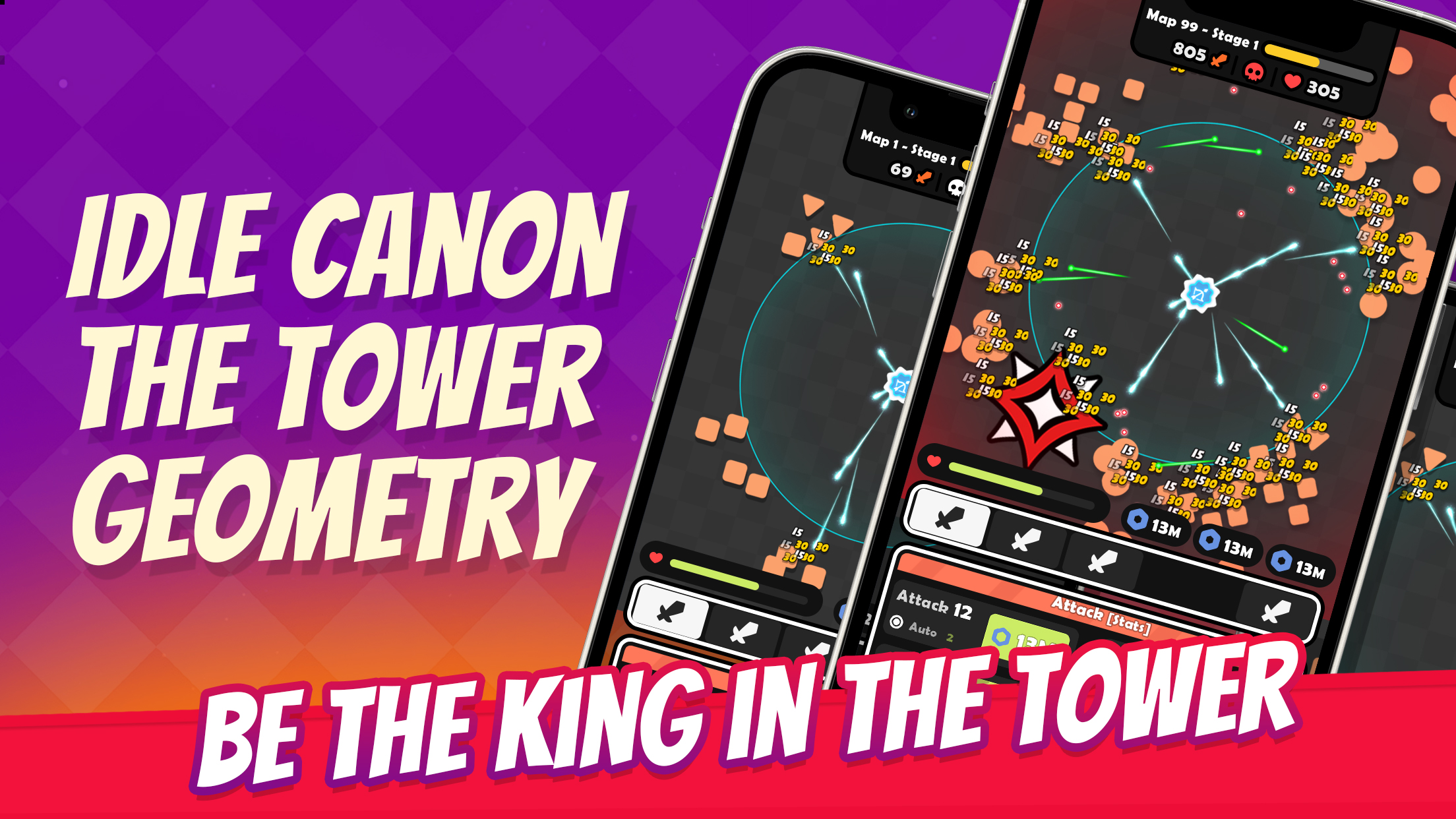 Скачайте и играйте в Idle Cannon: Tower TD Geometry на ПК или Mac (Эмулятор)