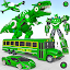 School Bus Robot Car Game