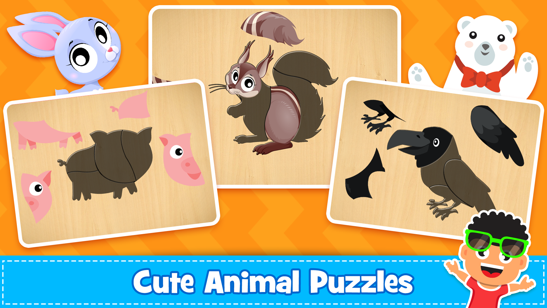 Скачайте и играйте в Animal Puzzle & Games for Kids на ПК или Mac (Эмулятор)