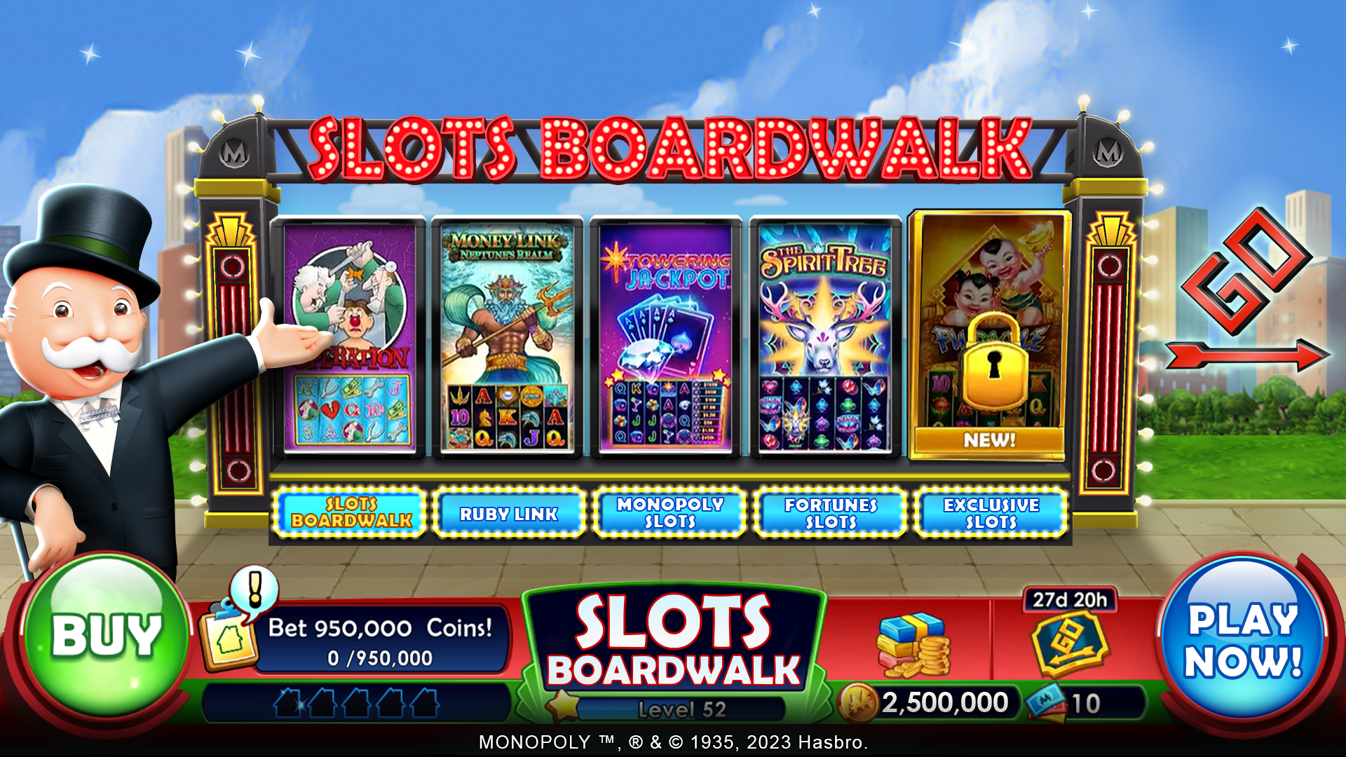 Slot machine game. Cartoon online casino web app UI, gamble