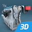 Four-stroke Otto engine 3D