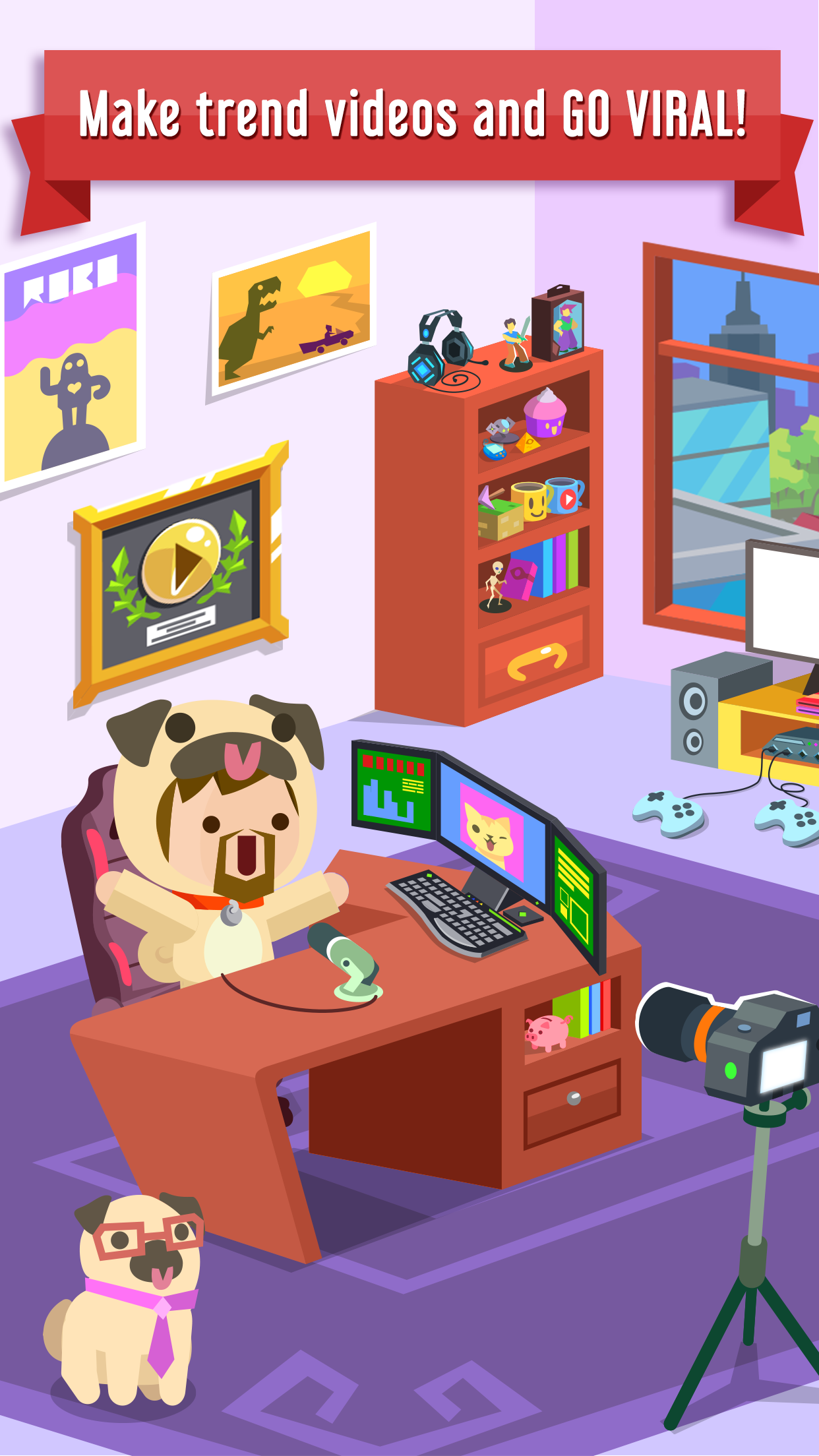 Download & Play Vlogger Go Viral: Tuber Life on PC & Mac (Emulator)