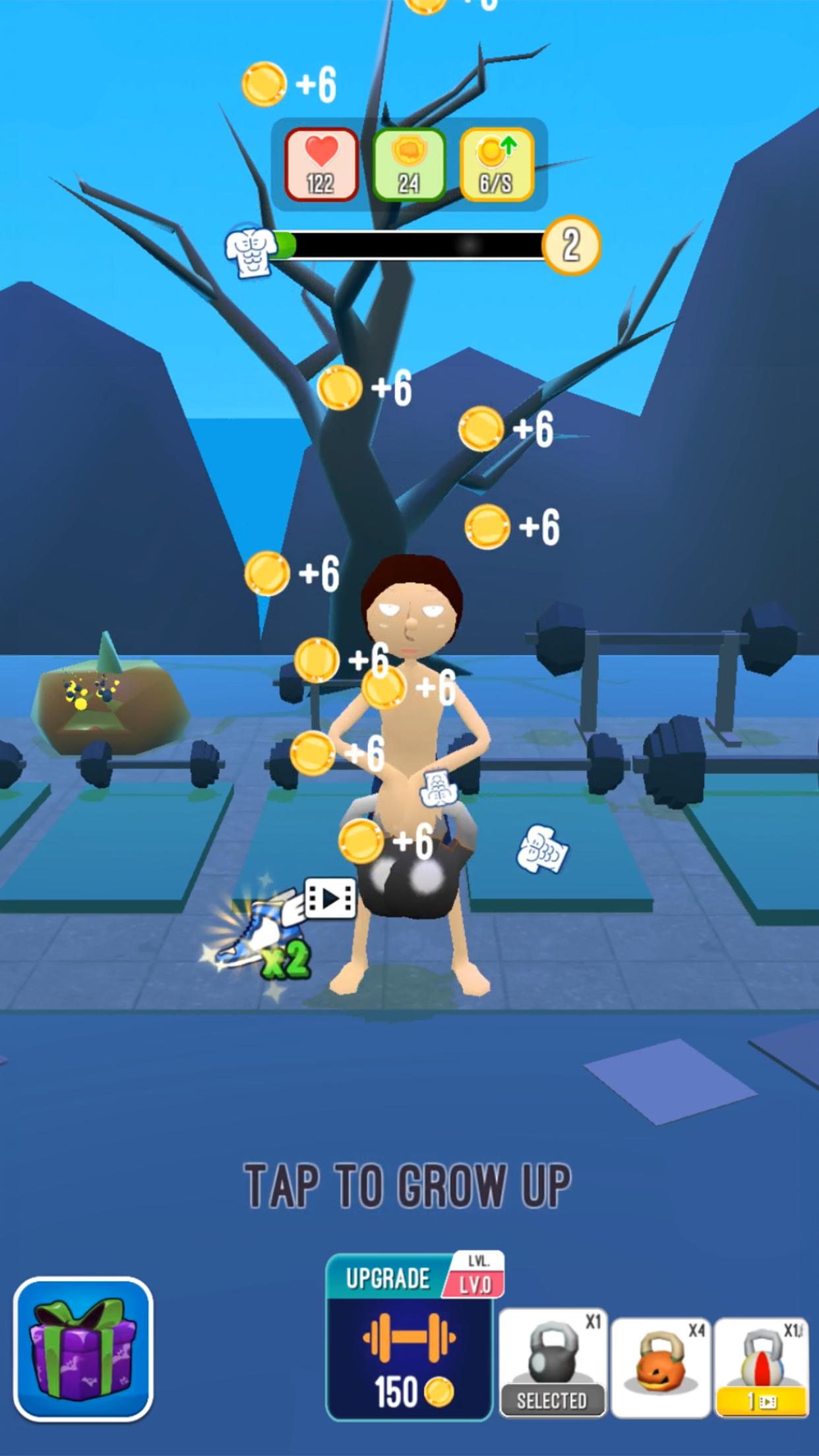 Скачайте и играйте в Roblock Gym Clicker: Tap Hero на ПК или Mac (Эмулятор)