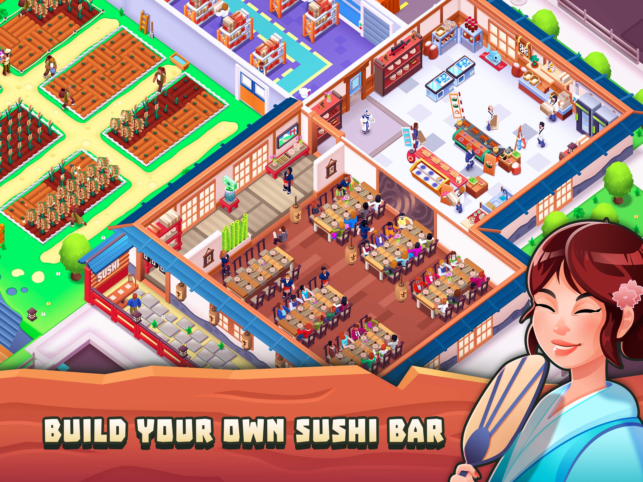 Скачайте и играйте в Sushi Empire Tycoon—Idle Game на ПК или Mac (Эмулятор)