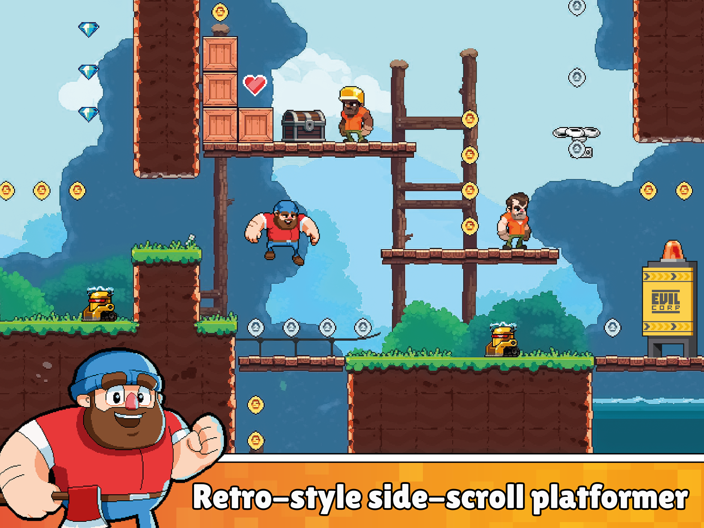 Скачайте и играйте в Timberman The Big Adventure на ПК и Mac (Эмулятор)