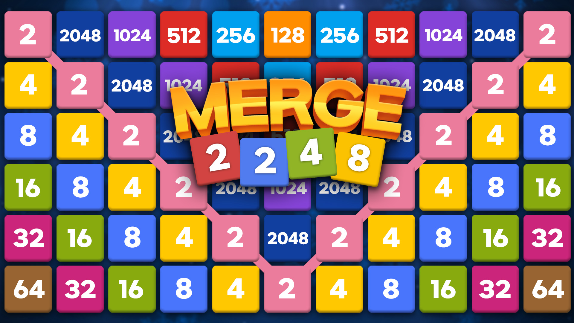 Скачайте и играйте в Merge 2248 : цифры головоломки на ПК или Mac с  (Эмулятор)