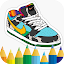 zapatillas para colorear