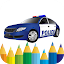 carro de polícia - colorir