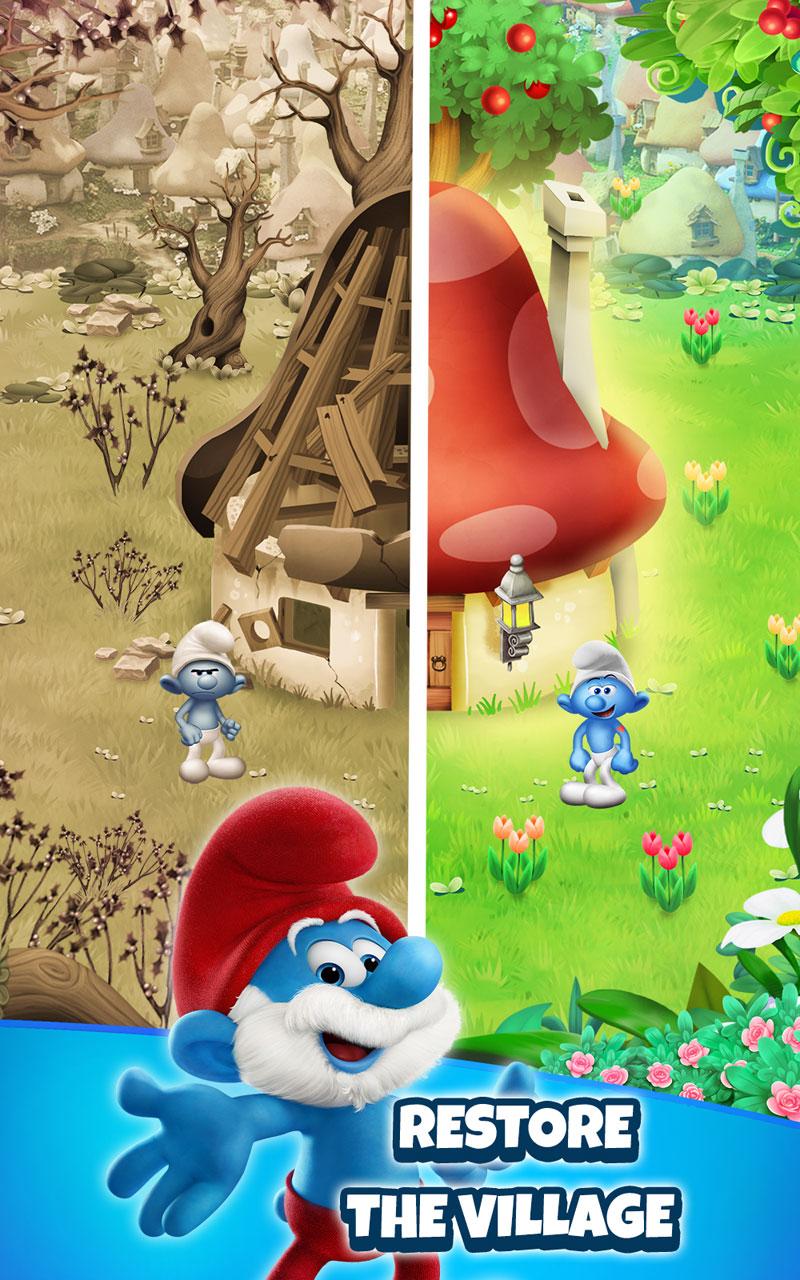 Скачать и играть в Smurfs Bubble Story на ПК или Mac с (Эмулятор)