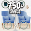Find the differences 750 + levels