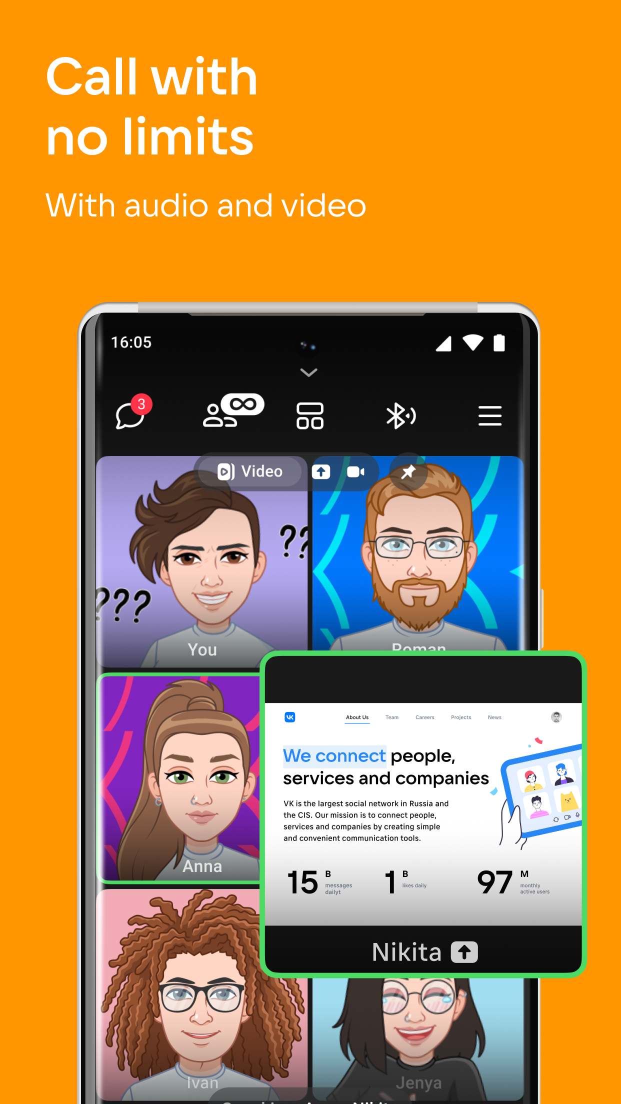 VK: rede social, chamadas – Apps no Google Play