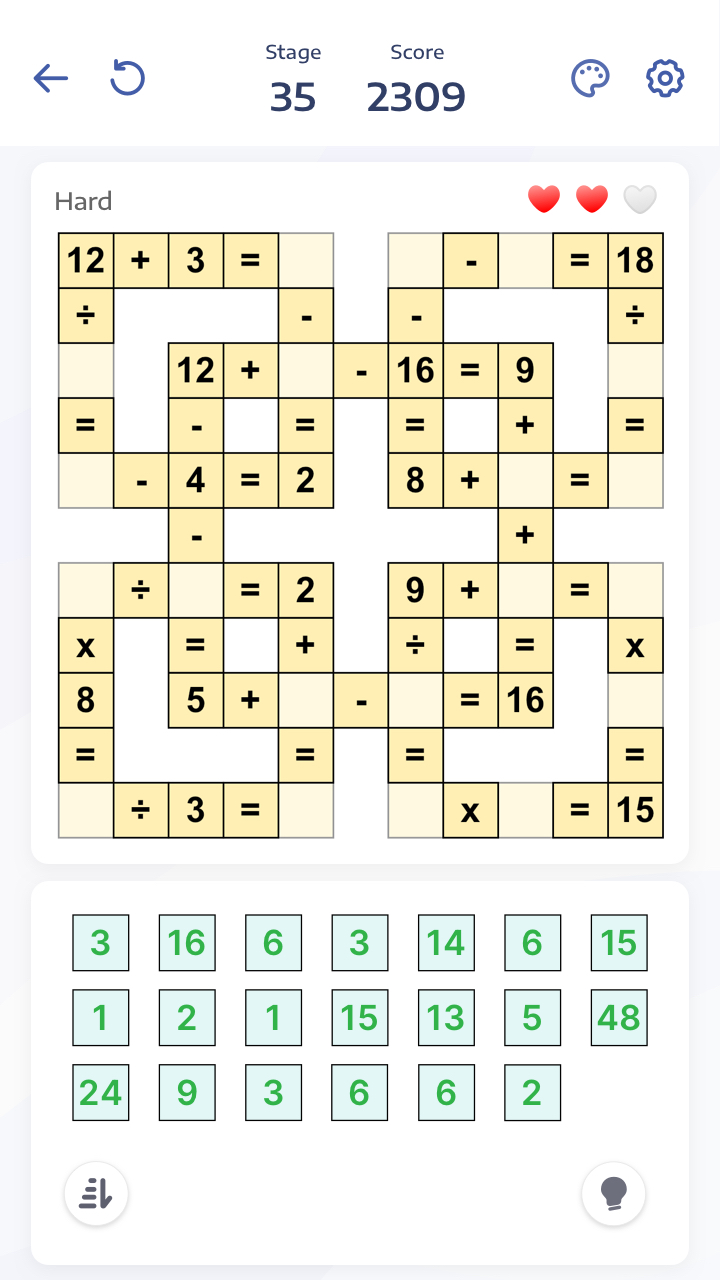Play Math Puzzle Games - Crossmath Online