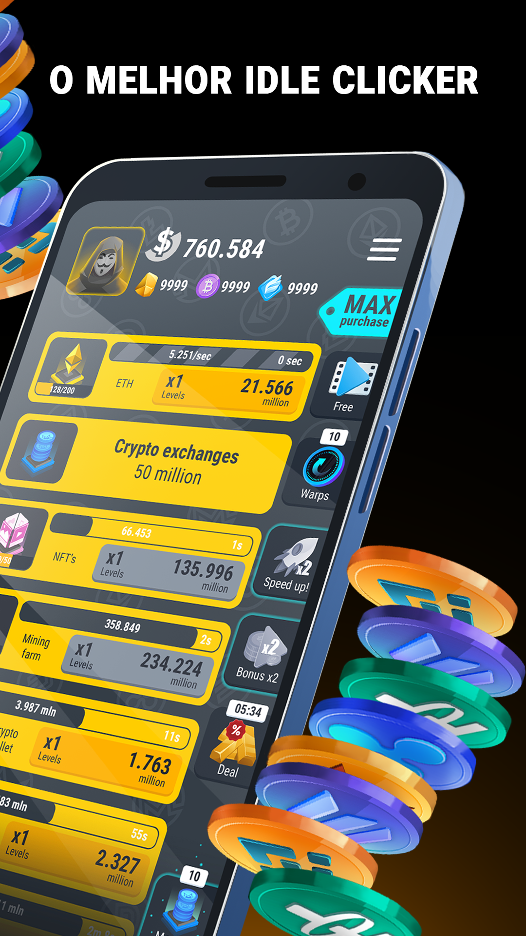 Baixar & Jogar Crypto Miner Tycoon no PC & Mac (Emulador)