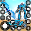 Flying Police Eagle Transform Bike Robot Shooting