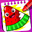 Fruits Coloring book Kids Food