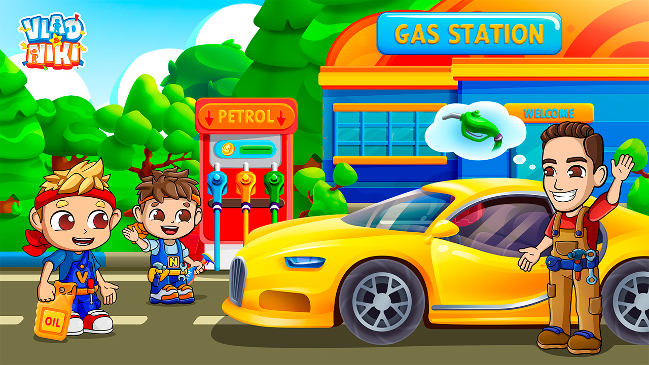 Скачайте и играйте во Vlad and Niki: Car Service на ПК или Mac (Эмулятор)