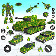 Graj Army Tank Game Robot Car Games na PC