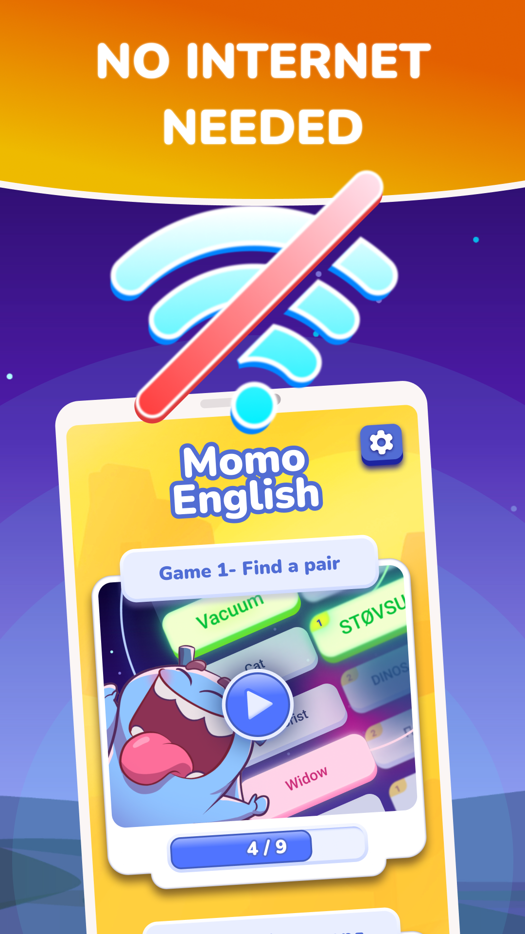 Download and play Learn words and play with Momo on PC & Mac (Emulator)