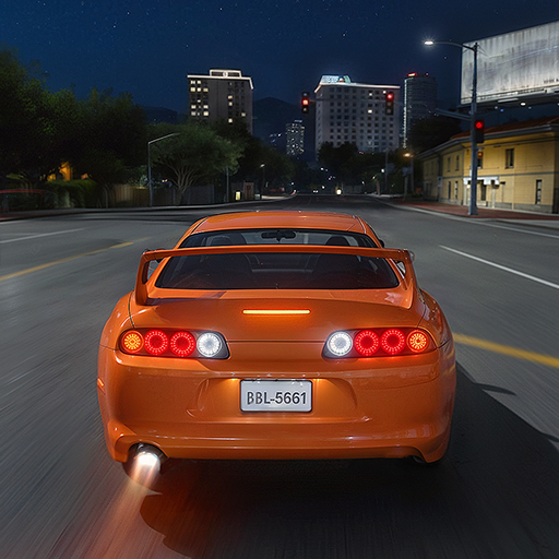 Midnight Car Driving Drifting