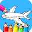 desenho de avião para colorir
