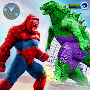 Jogue Angry Gorilla Dino Hunt Games para PC