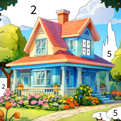Play House Color - Paint by number Online