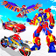 Flying Hawk Robot Transforming Car, Moto Bike Game