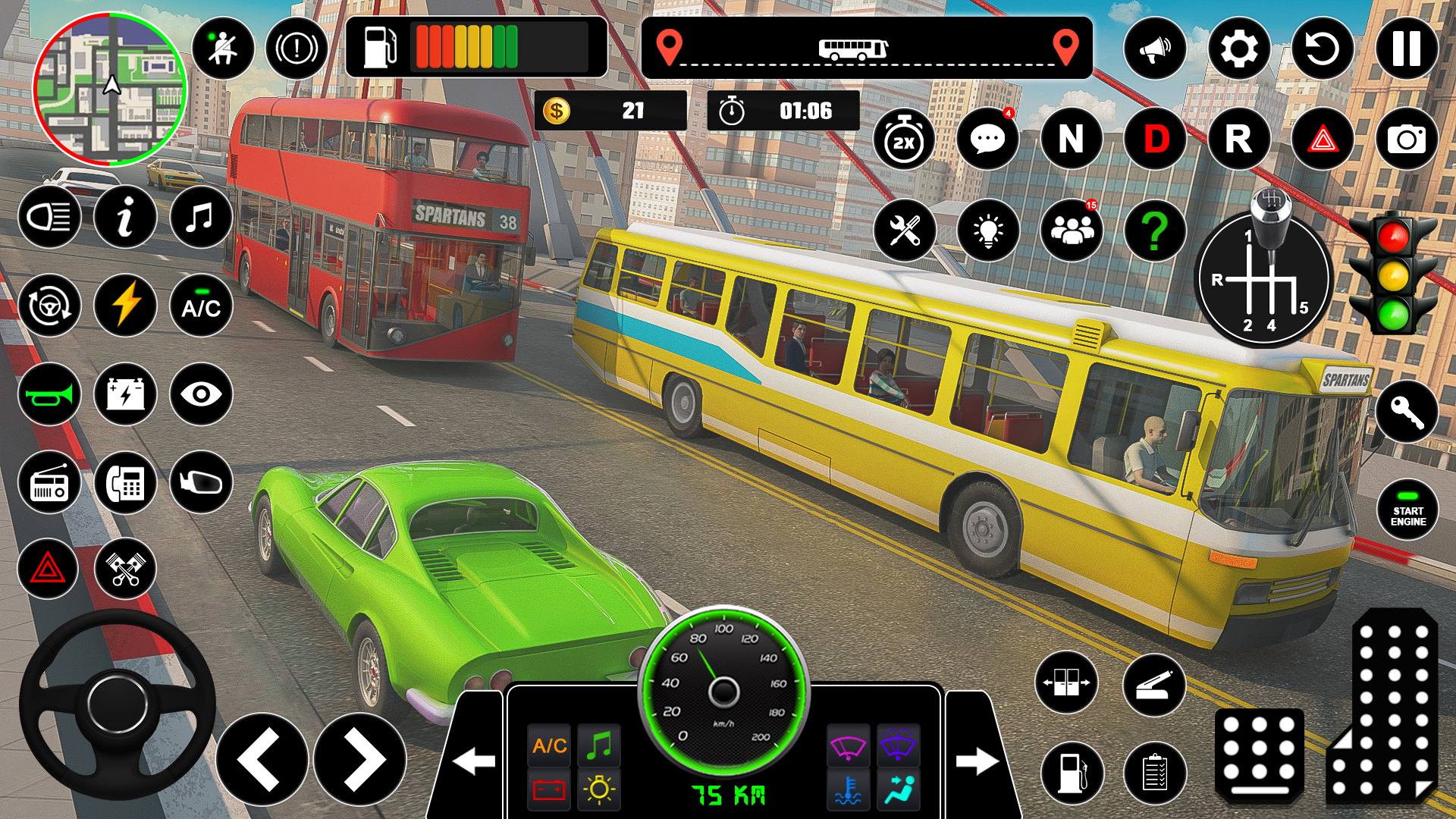 Скачайте и играйте в Bus Driving Simulator PVP Game на ПК или Mac (Эмулятор)