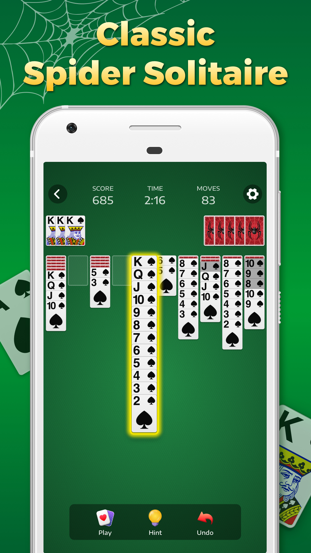 Play Spider Solitaire Online for Free on PC & Mobile