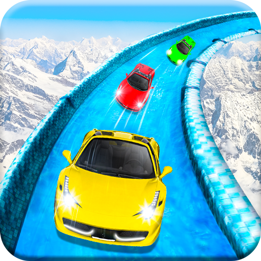 Frozen Water Slide Car Race: Aqua Park adventure