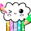 Kawaii Coloring Book Glitter