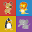 Animals memory game for kids
