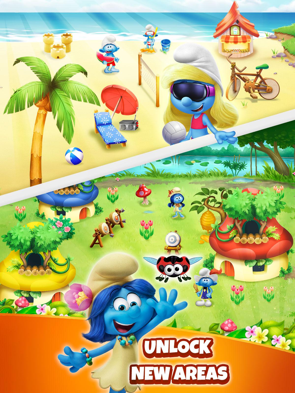 Скачать и играть в Smurfs Bubble Story на ПК или Mac с (Эмулятор)