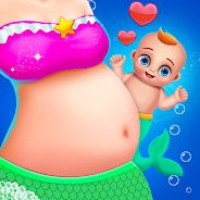 Mermaid Mom & Newborn - Babysitter Game İndirin ve PC'de