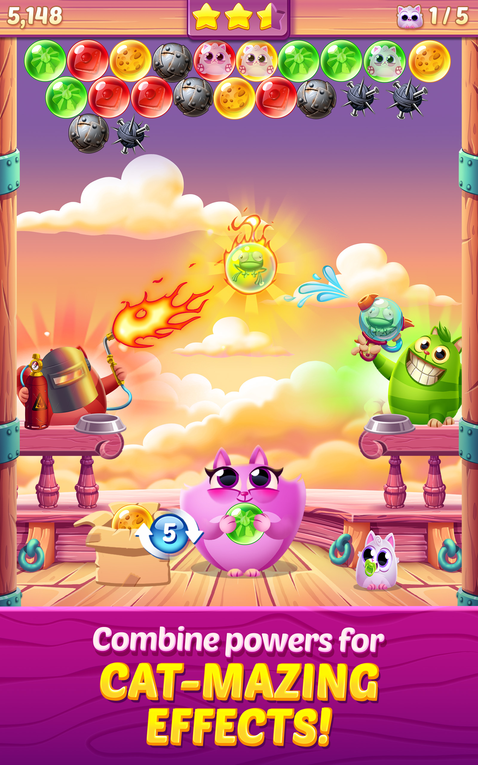 Download Play Cookie Cats Pop on PC Mac Emulator