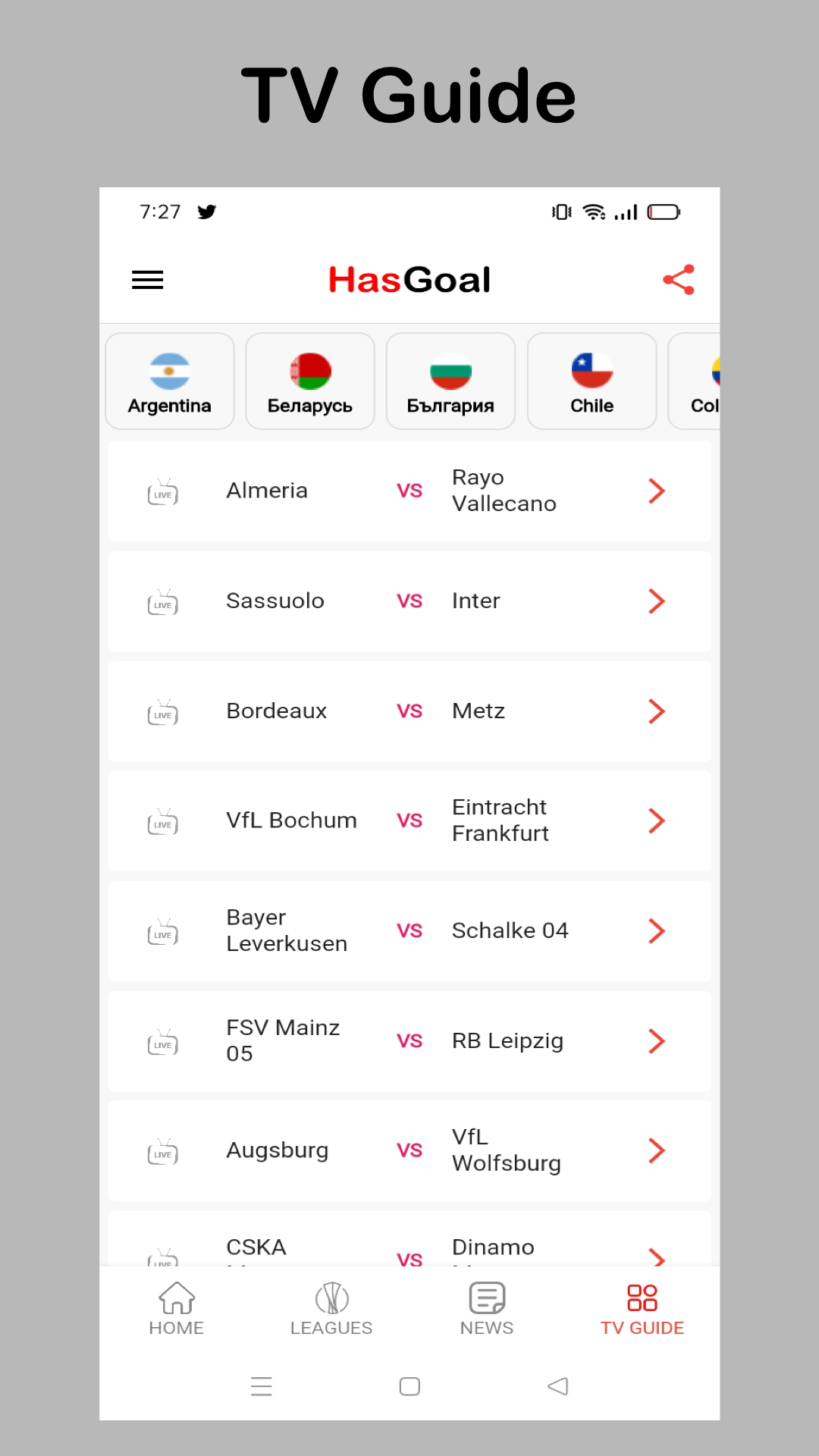 Hesgoal for Android - Free App Download