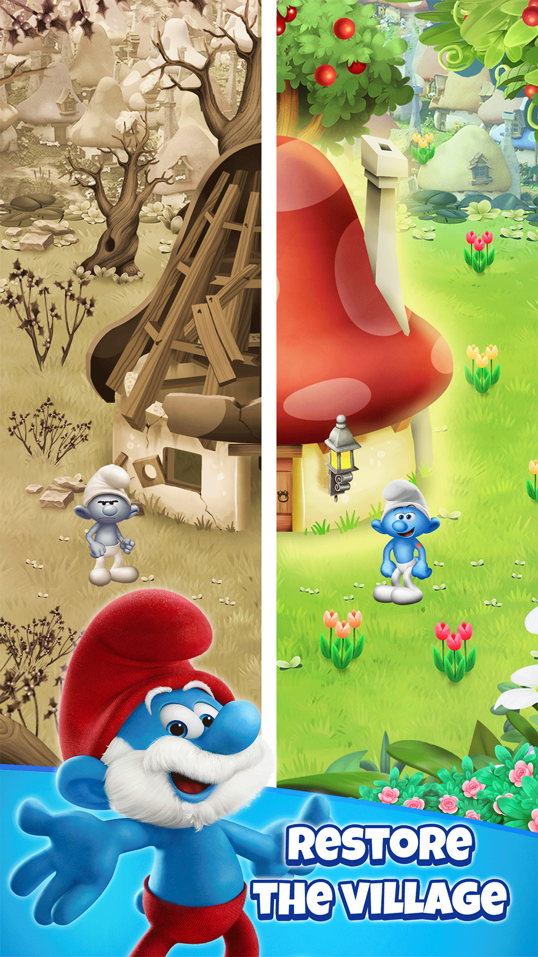 Скачать и играть в Smurfs Bubble Story на ПК или Mac с (Эмулятор)