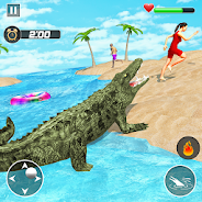 Animal Crocodile  Attack Sim İndirin ve PC'de