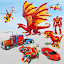 US Police Transform Robot Car Fire Dragon Fight
