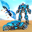 Flying Police Eagle Transform Bike Robot Shooting