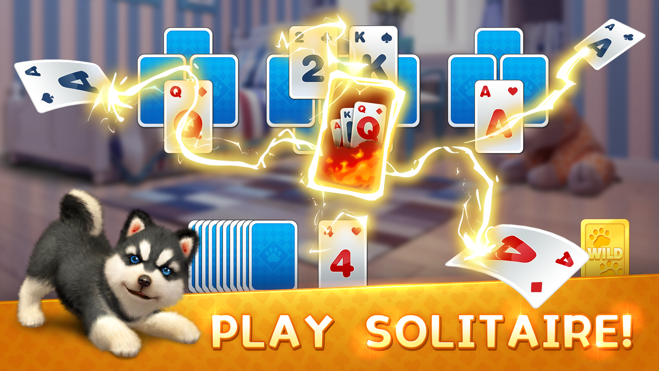 Скачайте и играйте в Solitaire Dog TriPeaks на ПК или Mac (Эмулятор)