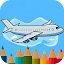 avião colorir companhia aérea
