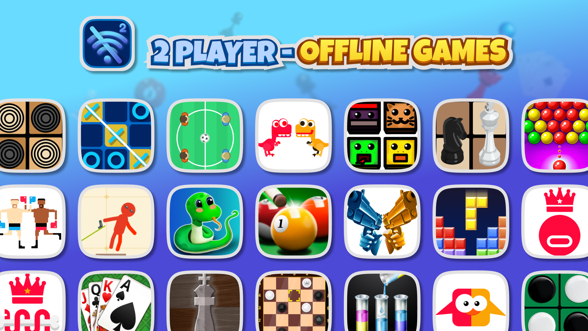 Play 2 Player Offline Games - Two Online
