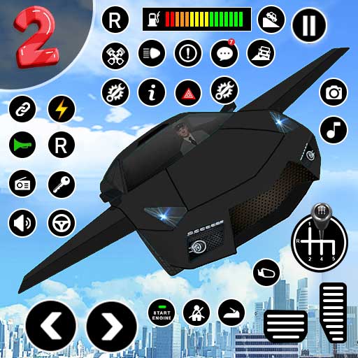Play Flying Car Robot Shooting Game Online