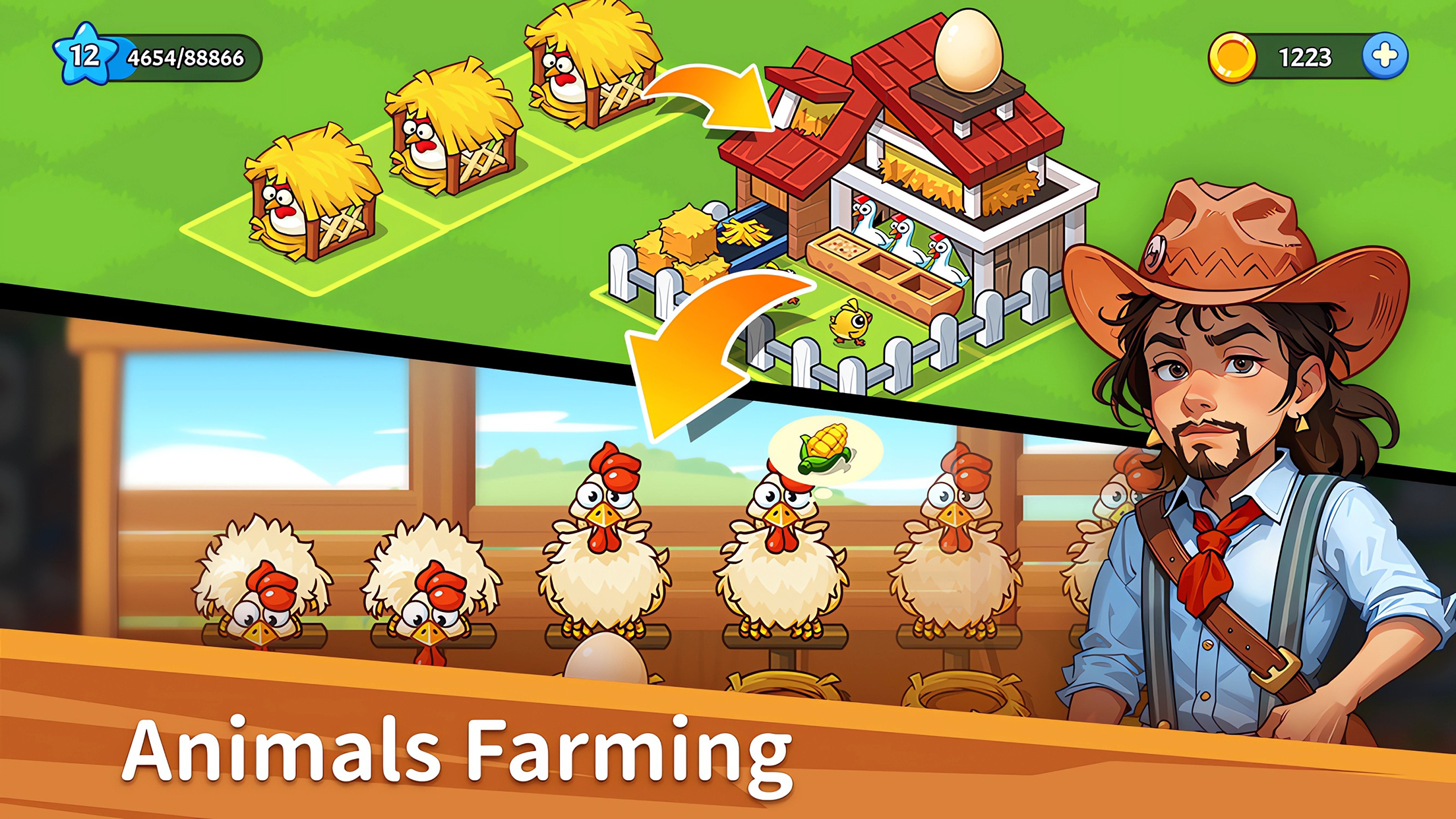 Скачайте и играйте в Farm Party: Merge & Pet на ПК или Mac с (Эмулятор)