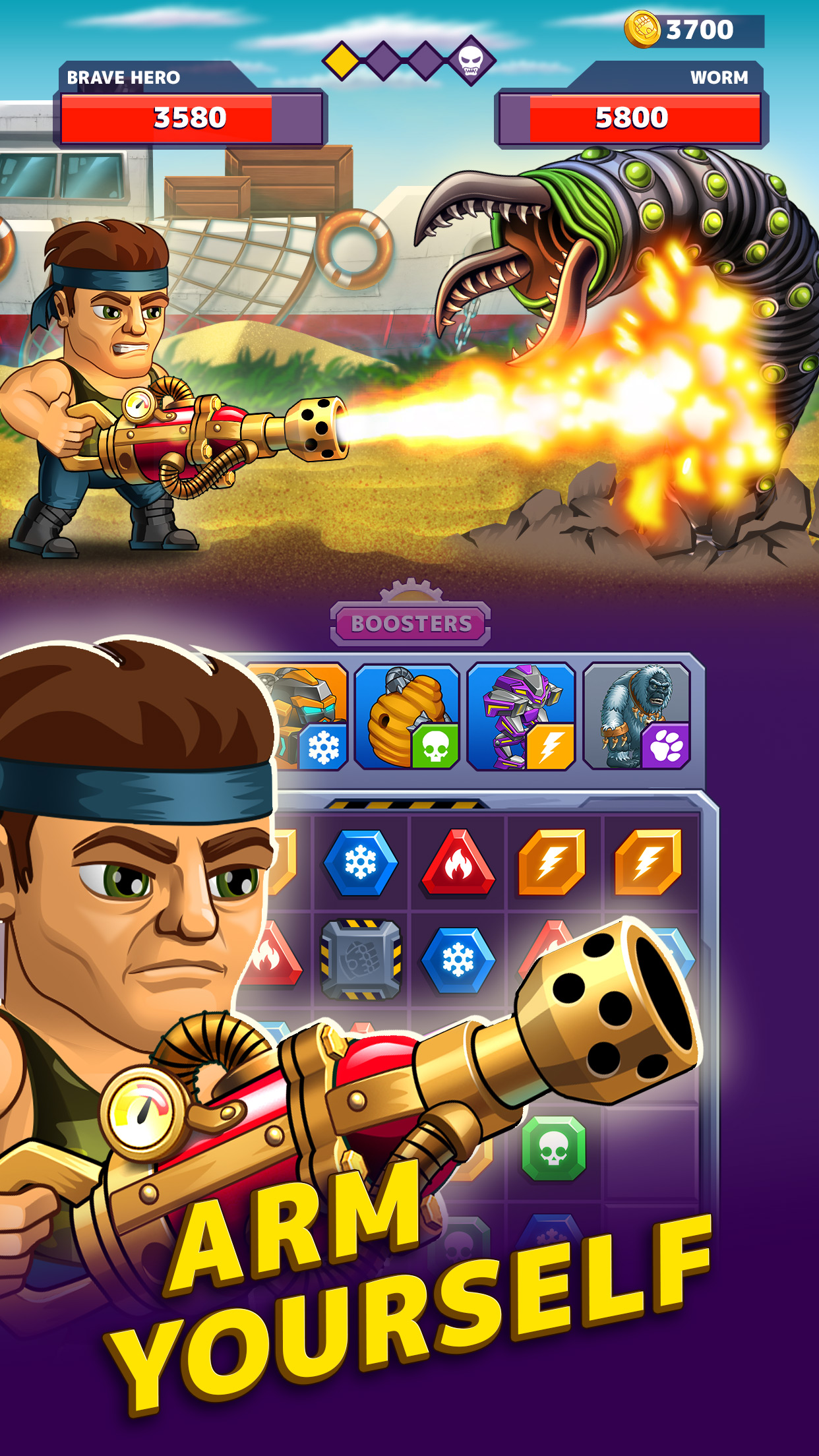 Скачайте и играйте в Battle Lines - Puzzle Fighter на ПК и Mac (Эмулятор)